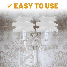 OSALADI Clear Frosted Flower Glass Shade Lily Lamp Replacement Shades Bell Shaped Light Fixture Globe Cover Ball Lampshade Cover for Wall Sconce Pendant Light E14