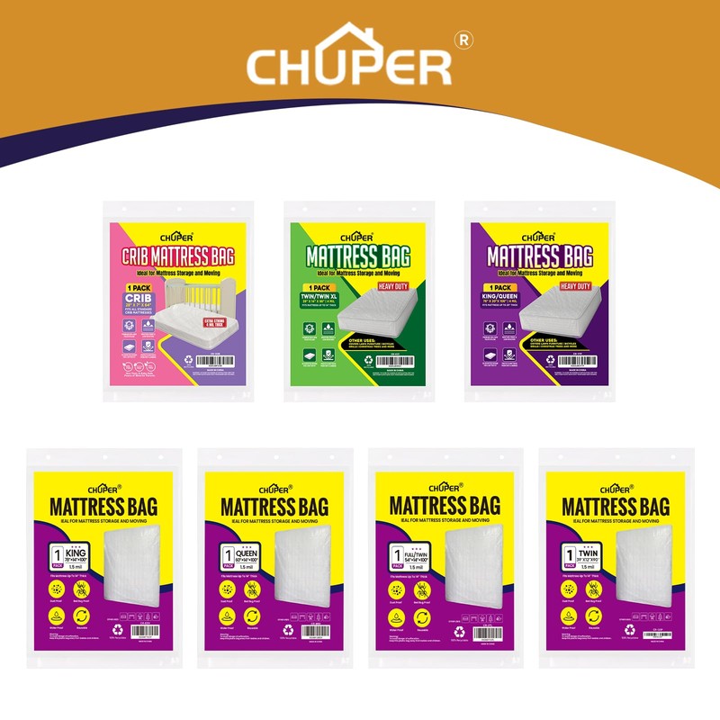 CHUPER King/Cal King Mattress Bag for Moving and Storage ,