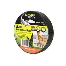 CROC grip 262 Soft Textured Vinyl Black Tape-25mm x 5m, 25 mm x 5 m