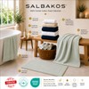 SALBAKOS 4-Piece 100% Turkish Cotton Bath Towels, 27x54 inch, Seafoam