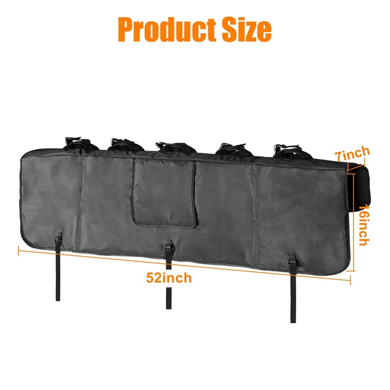 WALMANN 52" Wide Tailgate Pad for Bikes, Holds Up to