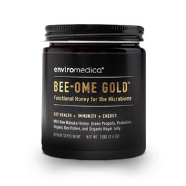 Bee-Ome Gold by Enviromedica - Unpasteurized Raw Manuka Honey with Probiotics, Royal Jelly, Bee Pollen & Propolis, Functional Superfood Honey, 7.4oz
