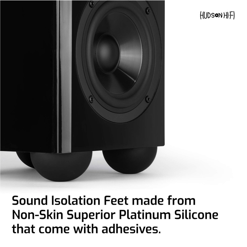 Silicone Speaker Isolation Feet (4-Pack, 2.5") – Non-Skid Adhesive Pads