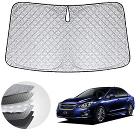 WAIROGA Subaru Impreza G4 GK Front Sunshade for Impreza G4, GK2 - GK7 Front Sun Shade, 6-Layers, Special Design, UV Protection, Storage Bag, No Suction Cup, Manufacturer Direct (Silver, Impreza G4)