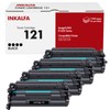 121 Black Toner Cartridge High Yield 4 Pack Compatible Replacement