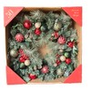 30-inch Pre-Lit Decorated Christmas Wreath with 50 LED Lights Battery
