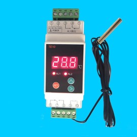 YEHEI Din Rail Thermostat with -40-110℃ Convenient 2 Way Output Temperature Alarm Controller Output 7A/250VAC