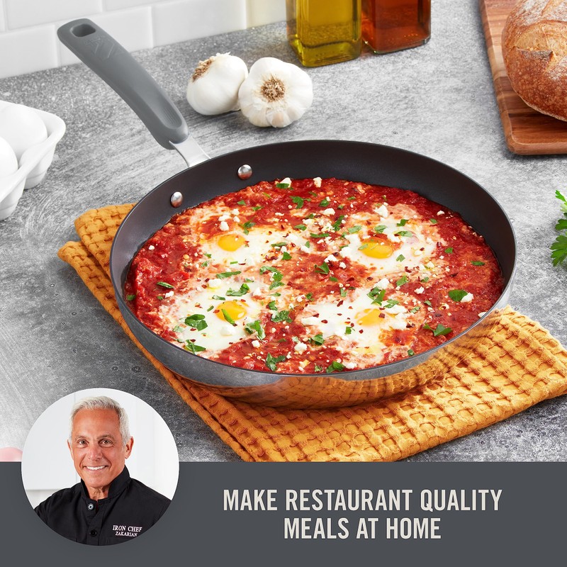 Zakarian by Dash 12" TruPro Nonstick Stainless Steel Fry Pan-