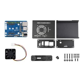 CM4-IO-BASE-C Mini Base Board Mini Computer with Metal Case Advanced Version for Raspberry Pi Compute Module 4 (CM4)
