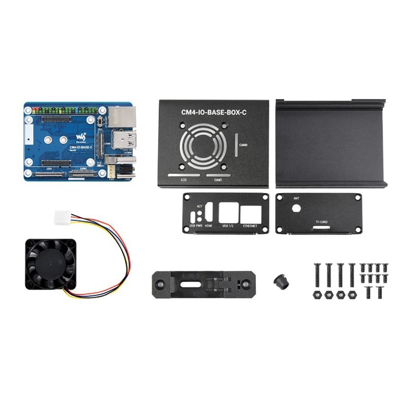 CM4-IO-BASE-C Mini Base Board Mini Computer with Metal Case Advanced
