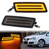 FetonAuto Smoked Lens Amber Full LED Front Side Marker Light
