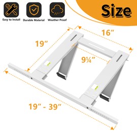 LBG Products Window Air Conditioner Support Bracket No Drilling,Heavy Duty Universal AC Window Bracket Up to 220 lbs,Drill-Less Easy Installation,Fit for Single or Double Hung Windows