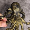 BSTKEY Cast Iron Octopus 5 Tentacles Decorative Wall Hook -