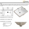 KARAMAG 14 Inch Small Undermount Bathroom Sink Rectangle Undermount Sink