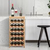 VASMIA Wine Rack Free Standing Floor, 6-Tier Display Wine Storage