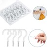 vsshe 14PCS 2Inch Screw-in Wall Hooks, Black Plastic Coated Cup