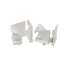 Schüco Inlet Funnel by DIWARO.® for Plastic Roller Shutter Guide Rails Price per Pair White