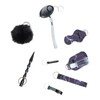9pcs Safety Keychain Set Loud Alarm Wrist Strap Whistle PU
