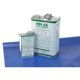 Mytee Products 18oz Blue Tarp Vinyl Repair Kit | 2 Yard 18 oz Vinyl Coated Polyester Fabric with HH-66 PVC Cement Glue and HH66 Thinner