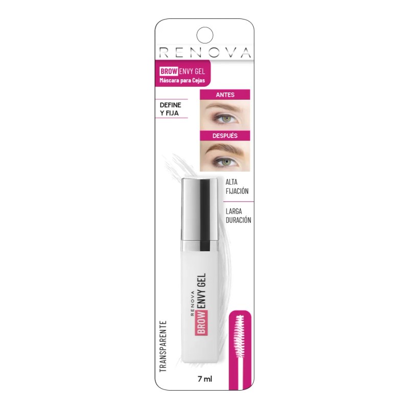 Mascara Brown Envy Gel Sin Color Para Cejas, Renova, 5