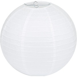 LIHAO 16 Inch White Round Paper Lanterns (10 Pack)