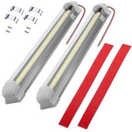 akindou LED Light Bar, Set of 2, IP45, High Brightness Chip, 6200k, Daylight Color, Compatible with 12V to 86V, Car Lighting, Etc (Horizontal Rocker Switch 72 LEDs)