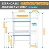 DOLALIKE Microwave Oven Rack, Expandable Microwave Stand Countertop Kitchen Utensils