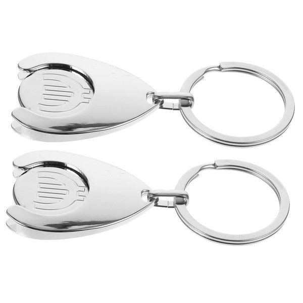 GRADENEVE 2pcs Portable Trolley Tokens Shopping Cart Key Loonie and