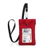 Small Lanyard Wallet with ID Window Minimalist Nylon Zipper Lanyard