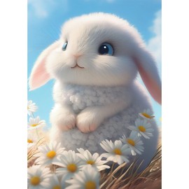 MXJSUA 30x40cm Diamond Painting Kits Cute Rabbit - 5D Diamond Painting Pictures for Adults with Home Wall Decoration Accessories