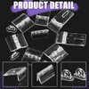 Swpeet Assortment Kit: 60 Pcs Mini Acrylic Hinges, Hasps, Lock