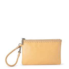 The Sak Vita Wristlet in Leather, Convertible Design with Adjustable Straps, Buttercup, Buttercup, Small