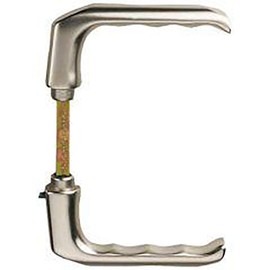 VK London Door Handle Pair Door Handles 10 mm Aluminium F1 Natural Colour