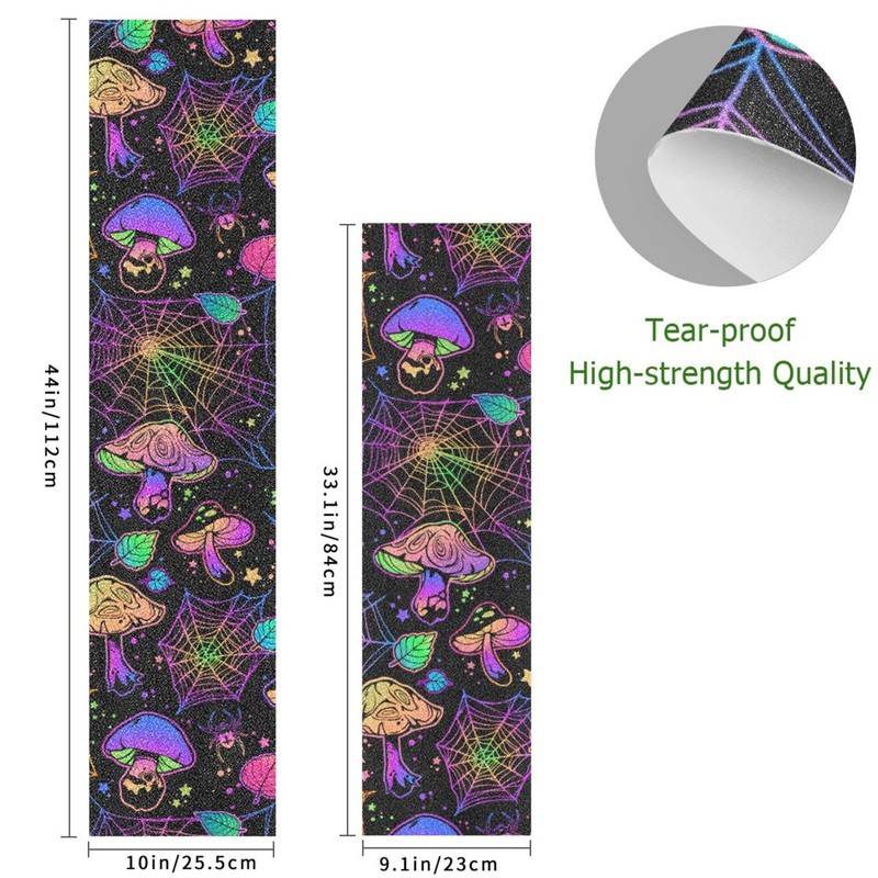 VitVerCosy Magic Spider Web Skateboard Grip Tape Longboards Griptape Bubble