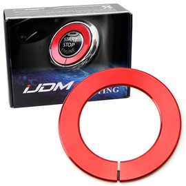 iJDMTOY Anodized Red Aluminum Keyless Engine Push Start Button Decoration Ring Trim Compatible With Nissan Altima Maxima Pathfinder Titan Murano Infiniti Q50 Q60 QX60, etc