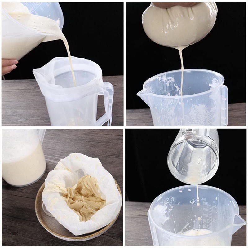 Filtering Net for Food Filtering, Heat Resistant Strainer, Set of