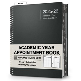 Dunwell Daily Planner 2025-2026, 8.5x11 Appointment Book, 15-Min Hourly Schedule, July 2025-June 2026, Professional Academic Planner Calendar Agenda (Laminated) Tabs, Premium Paper Quality with Notes