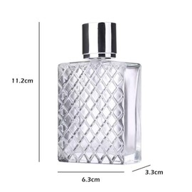 JJKMALL 2Pcs 100ml 3.4 oz Refillable Spray Perfume Bottles large cosmetic Fine Mist Atomizer Empty Portabe Clear Glass Essential Oil Container for Travel