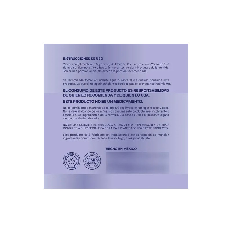 Fibra Dr. O Digestiva Prebiótica Sabor Natural