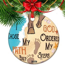 I Chose My Path but god Ordered My Steps - Class of 2024 Congratulations Graduation Ornament, Graduation Gifts, High School College Graduation Keepsakes