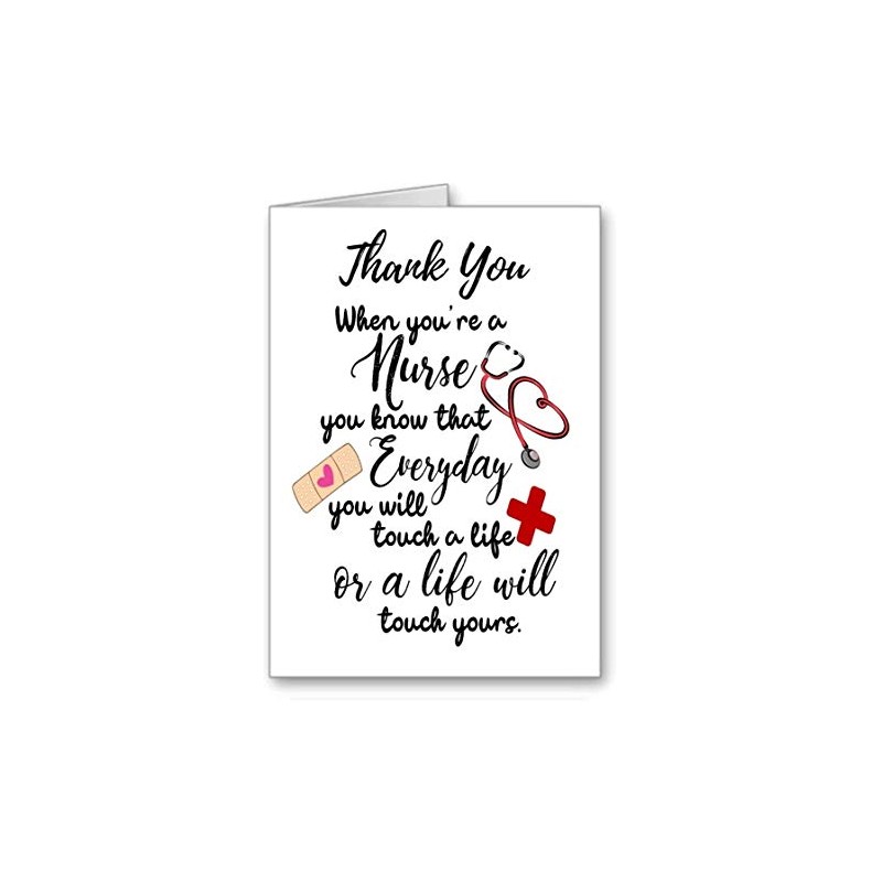 Thankyou Thank You Nurse Card Nurses Touch a life (envelope