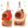 Achwishap 2PCS Capybara Plush Keychain,Cute Keychain Capybara Stuffed Animal,Soft Capybara