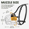 BRONZEDOG Pitbull Dog Muzzle Breathable Metal Basket for Large Dogs
