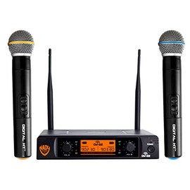 Nady DW-22 Dual Digital Wireless Handheld Microphone System – Dual fixed UHF frequency – Ultra-low latency with QPSK modulation - Dual XLR and mixed ¼” outputs