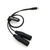 ZBLZGP Ambient Recording TA5F to Double 3-Pin XLR Male Adapter