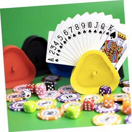 Abaodam 12 Piezas Puesto Póquer Titular La Baraja Naipes Tarjetero Manos Libres Soporte Cartas Póquer Jugando Juego Mesa Cubierta El Plastico Niño