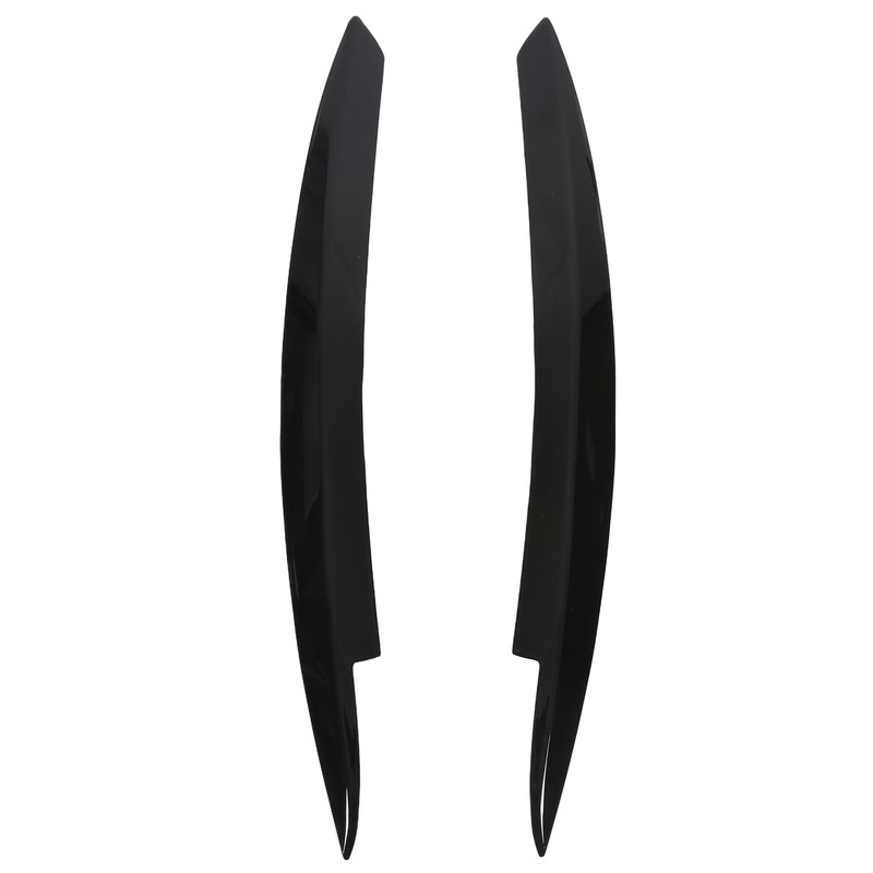 Pair Car Headlight Eyebrows Left Right Glossy Black Modification Replacement