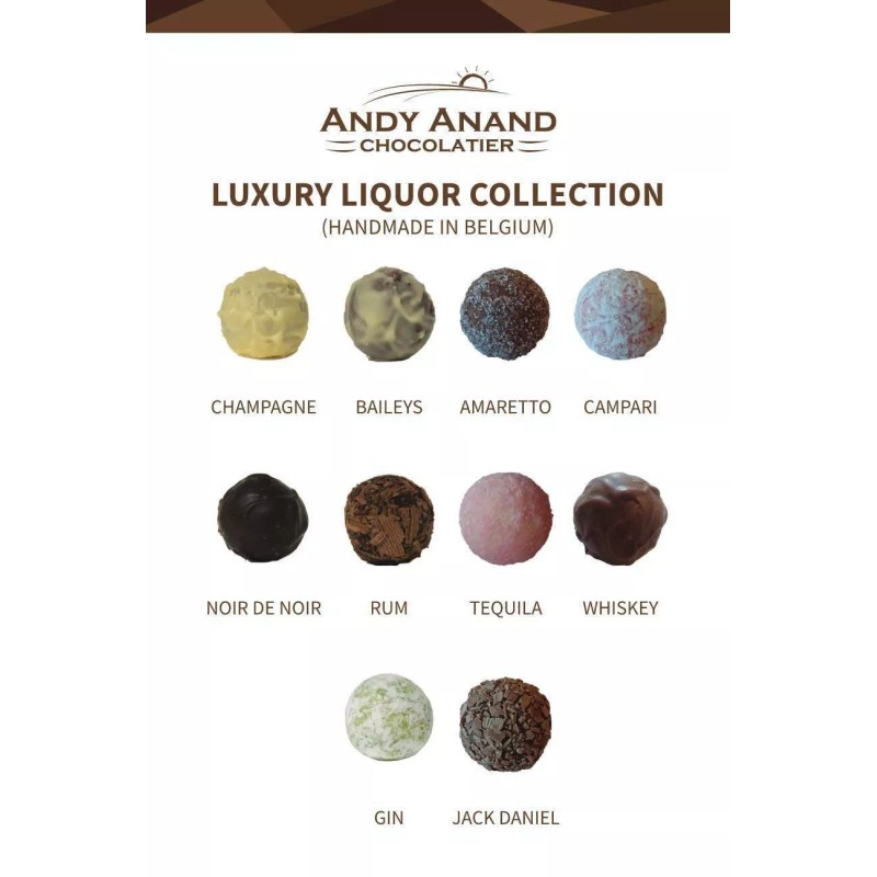 Andy Anand Rum, Irish Cream & Kahlua Belgian 24 Pc