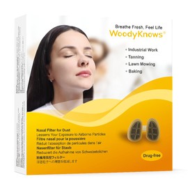 WoodyKnows Nasal Filters for Dusty Activities, Useful Tool for Doing Industrial Work, Tanning, Grooming, and Housekeeping (Small, 4 Filters+48 Replacements)