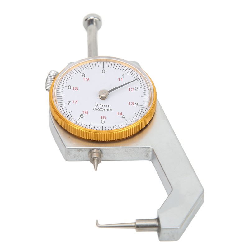 0 to 20mm Curved Tip Thickness Meter 0.1mm Resolution Precise